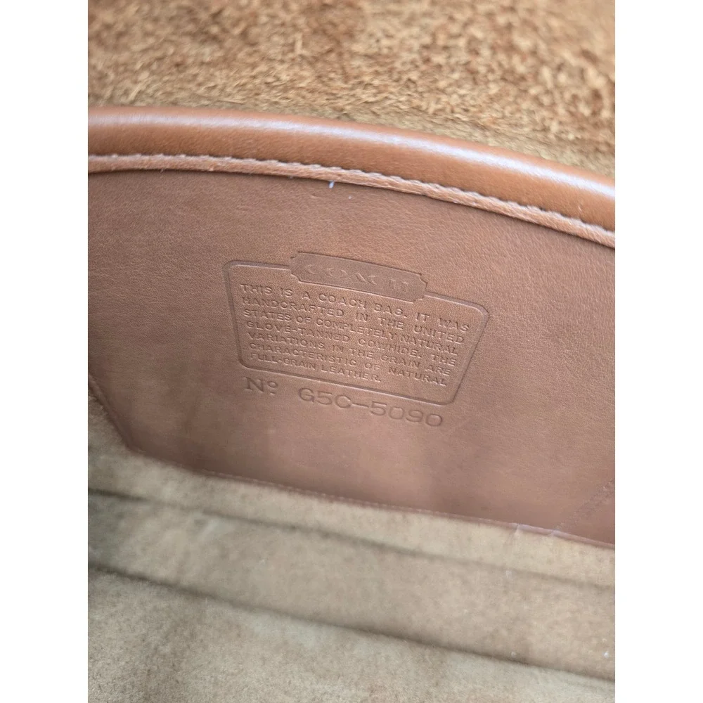 Vintage Coach Embassy Briefcase 5090‎ British Tan Leather Messenger Bag USA Made